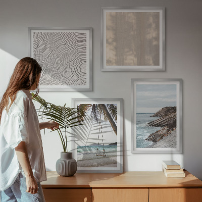 Multi-piece wall decor set Summer sand seaside views