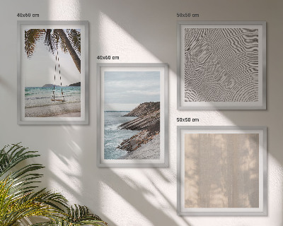 Multi-piece wall decor set Summer sand seaside views