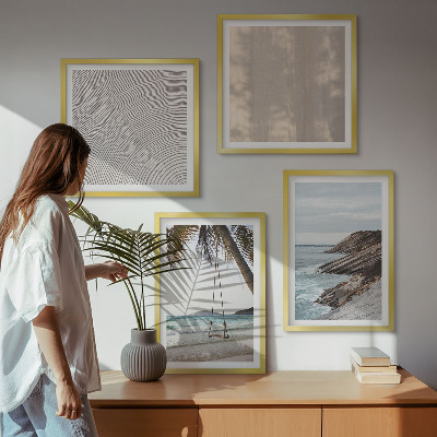 Multi-piece wall decor set Summer sand seaside views