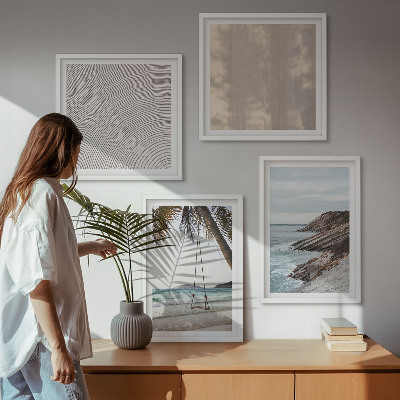 Multi-piece wall decor set Summer sand seaside views