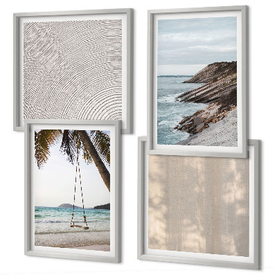 Multi-piece wall decor set Summer sand seaside views