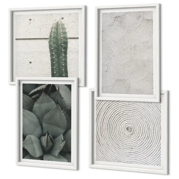 Wall art set featuring summer textures from the tropics