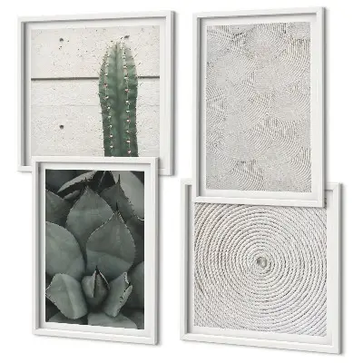 Wall art set featuring summer textures from the tropics