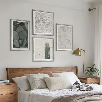 Wall art set featuring summer textures from the tropics