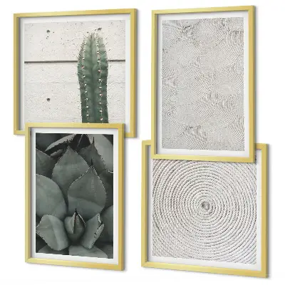 Wall art set featuring summer textures from the tropics