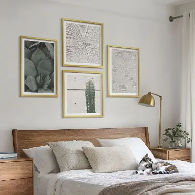 Wall art set featuring summer textures from the tropics
