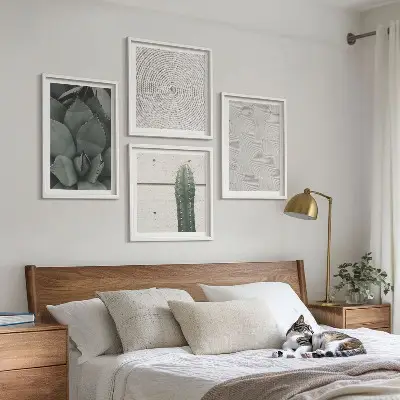 Wall art set featuring summer textures from the tropics