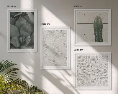 Wall art set featuring summer textures from the tropics