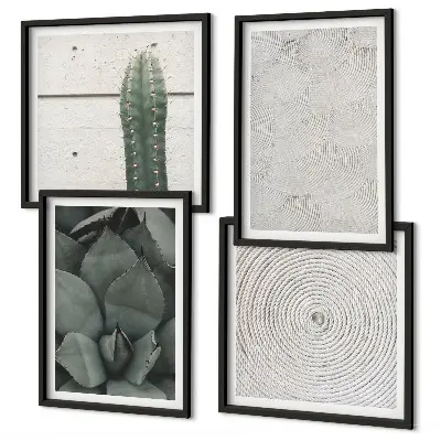 Wall art set featuring summer textures from the tropics