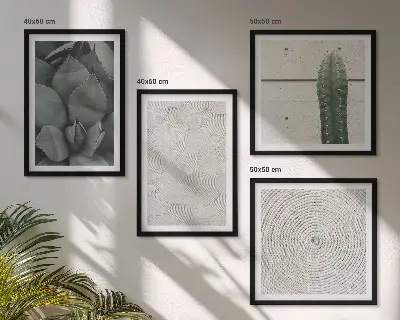 Wall art set featuring summer textures from the tropics