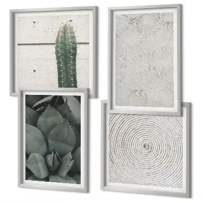 Wall art set featuring summer textures from the tropics