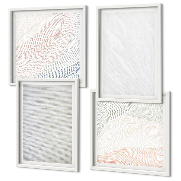 Multi-piece wall decor set Bright structures, sand patterns