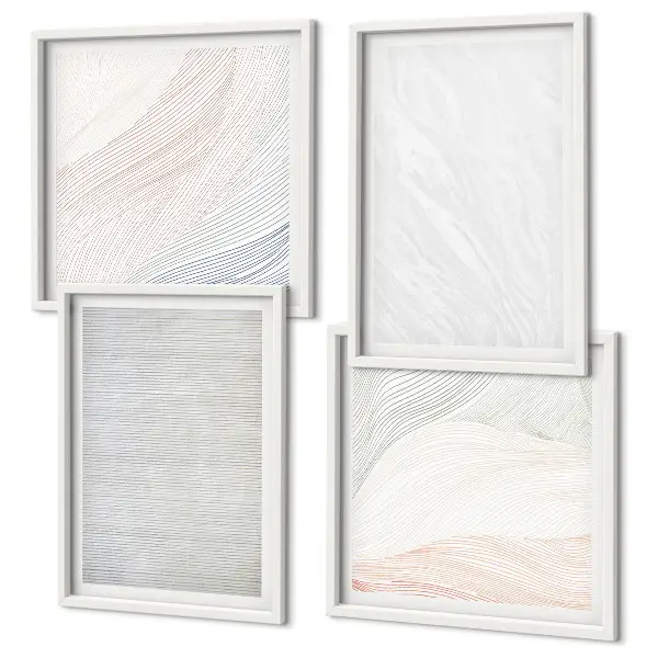 Multi-piece wall decor set bright structures with sand patterns
