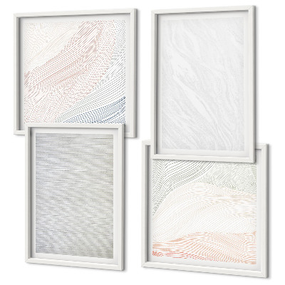 Multi-piece wall decor set Bright structures, sand patterns