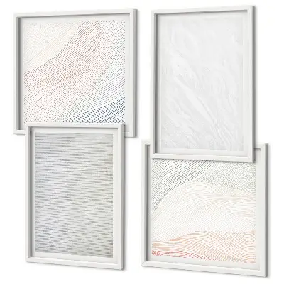 Multi-piece wall decor set bright structures with sand patterns