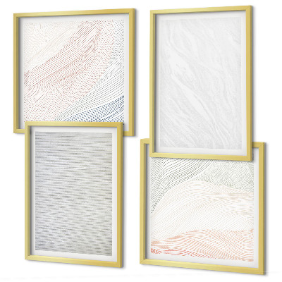 Multi-piece wall decor set Bright structures, sand patterns