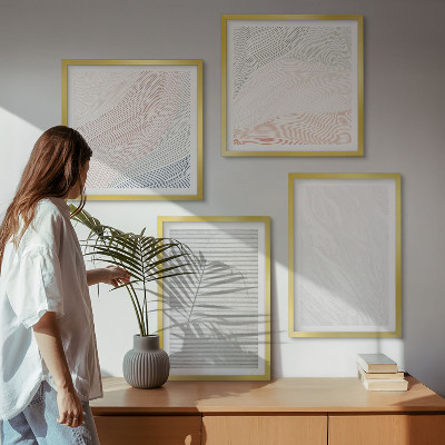Multi-piece wall decor set Bright structures, sand patterns