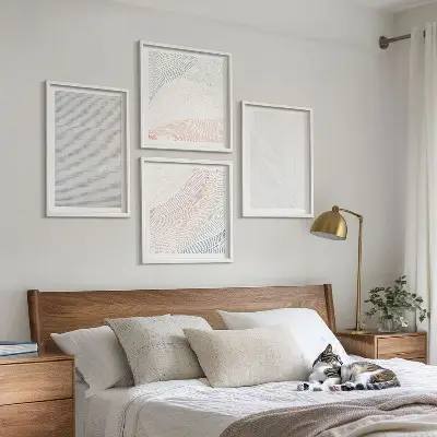 Multi-piece wall decor set bright structures with sand patterns