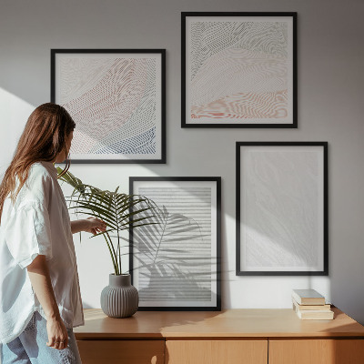 Multi-piece wall decor set Bright structures, sand patterns