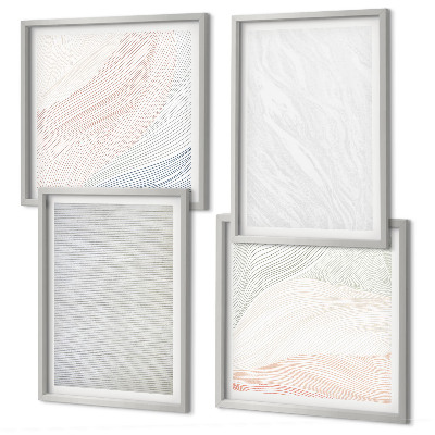 Multi-piece wall decor set Bright structures, sand patterns