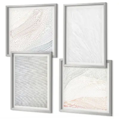 Multi-piece wall decor set bright structures with sand patterns