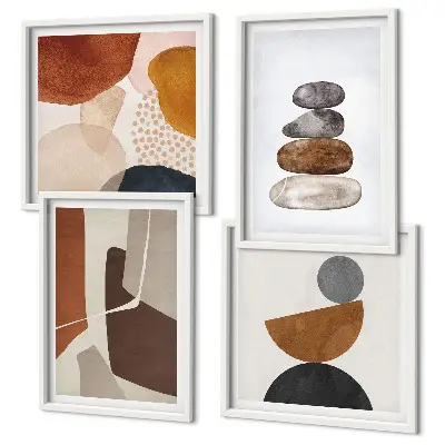 Abstract wall art painting set set of 4 decorative pieces