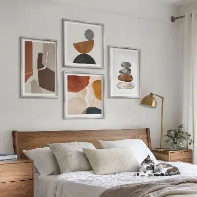 Abstract wall art painting set set of 4 decorative pieces