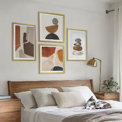 Abstract wall art painting set set of 4 decorative pieces