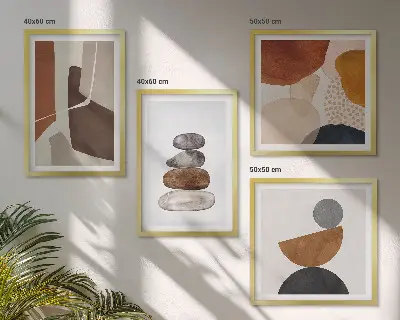 Abstract wall art painting set set of 4 decorative pieces