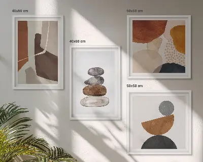 Abstract wall art painting set set of 4 decorative pieces