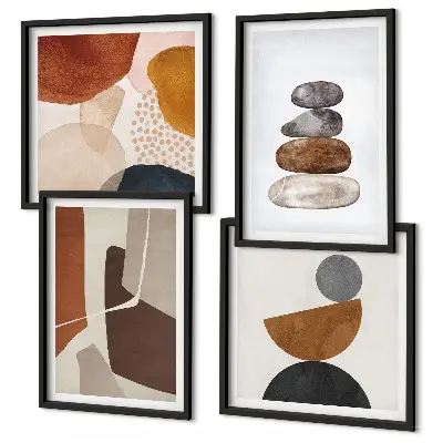 Abstract wall art painting set set of 4 decorative pieces