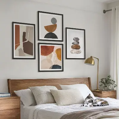 Abstract wall art painting set set of 4 decorative pieces