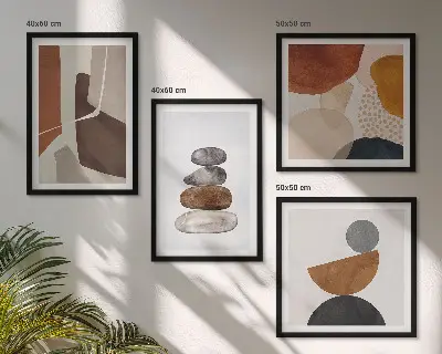 Abstract wall art painting set set of 4 decorative pieces