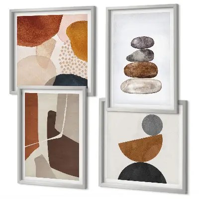 Abstract wall art painting set set of 4 decorative pieces