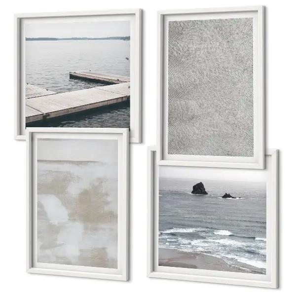 Multi-piece wall decor set abstract design with modern textures