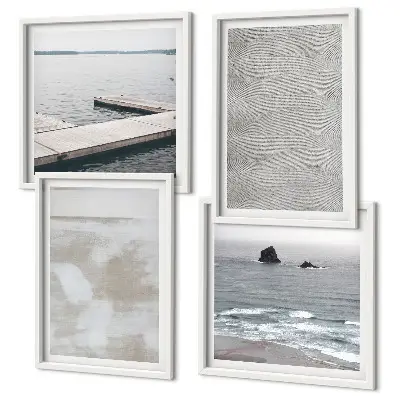 Multi-piece wall decor set abstract design with modern textures