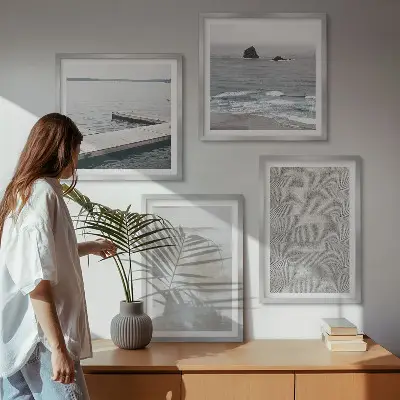Multi-piece wall decor set abstract design with modern textures