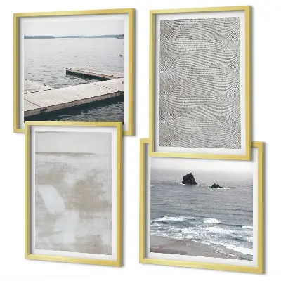 Multi-piece wall decor set abstract design with modern textures