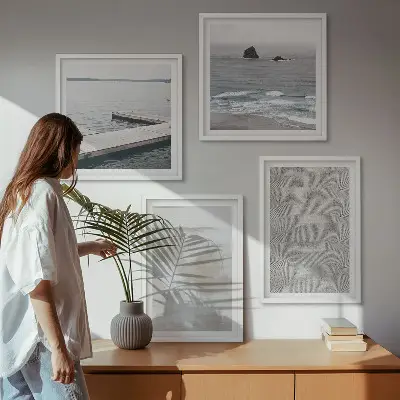 Multi-piece wall decor set abstract design with modern textures