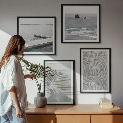 Multi-piece wall decor set abstract design with modern textures