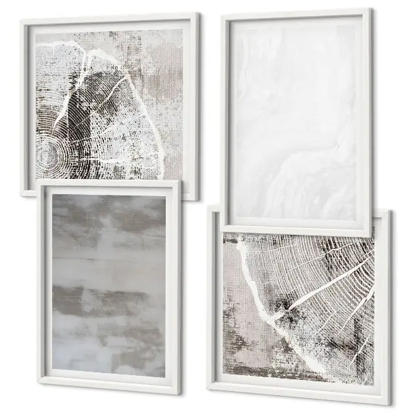 Abstract modern shapes wall art set