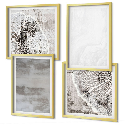 Wall art set Abstract modern shapes