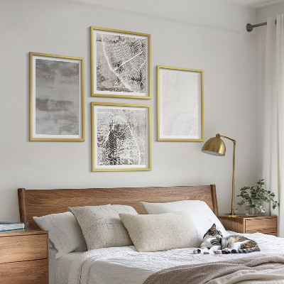 Wall art set Abstract modern shapes