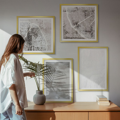 Wall art set Abstract modern shapes
