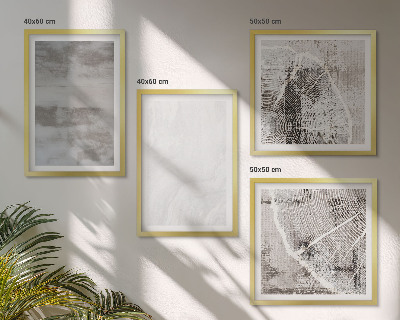 Wall art set Abstract modern shapes