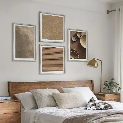 Modern stone structures wall art set of 4 pieces