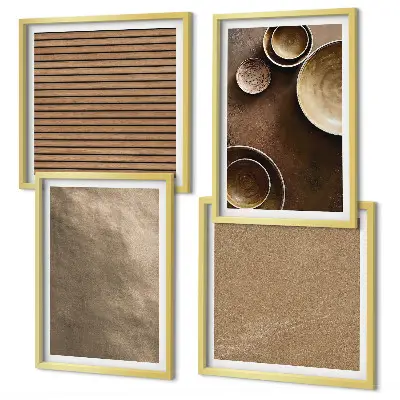 Modern stone structures wall art set of 4 pieces