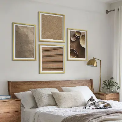 Modern stone structures wall art set of 4 pieces