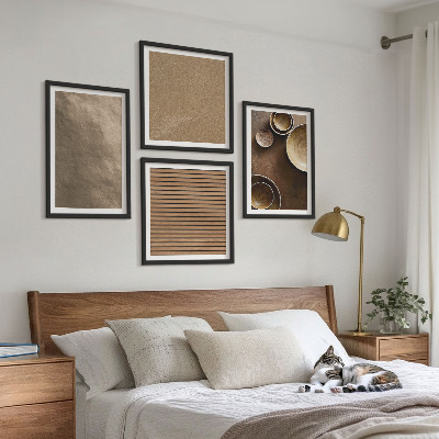 Set of 4 wall art pieces Modern stone structures