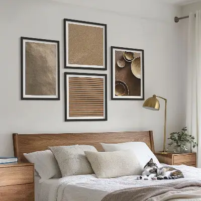 Modern stone structures wall art set of 4 pieces